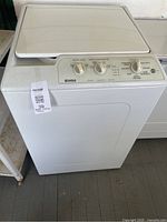 Front and top view showing entire Kenmore portable washer and control panel