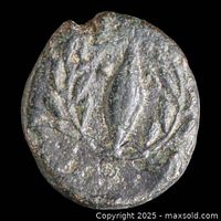 Obverse showing worn laurel-wreath design