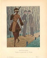 Full view of framed Pierre Brissaud print showing artwork and frame