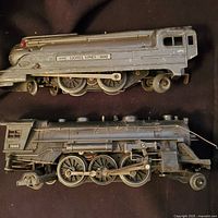 Top and bottom view of both locomotives showing models 1688E and 1666E