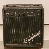 Front view of Epiphone Electar 10 amplifier showing grille, logo and control panel