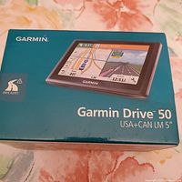 Front of sealed Garmin Drive 50 box