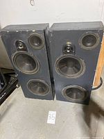 Both speaker cabinets front view