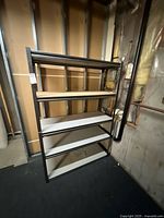 front view of full shelving unit