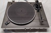 Top view showing platter, tonearm, controls and overall condition