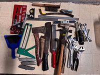 All tools laid out overview