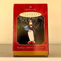 Front view of Hallmark Keepsake Ornament Bowling's a Ball original box