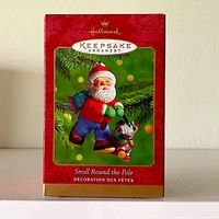 Front of Hallmark Keepsake Ornament box showing Stroll Round the Pole design