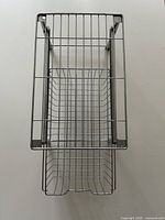 Top view of chrome wire drawer cage and frame