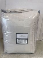 Front of sealed Threshold comforter set package