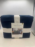 Front of packaged Threshold king duvet cover set