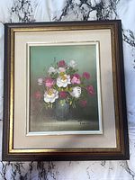 Framed painting full view showing composition and frame