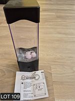 Full view of lamp and instruction sheet