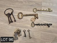 All items laid out on floor showing quantity and types