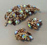 Brooch and both earrings together