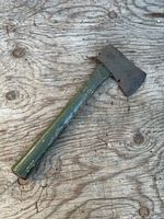 Full view of hatchet showing head and handle