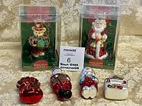 Group shot showing all six ornaments including two boxed and four loose