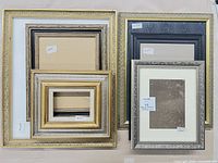 All six frames grouped to show sizes and finishes