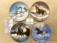 Group view of all four plates with certificate