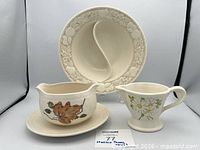 Front view showing all three pieces