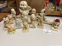 Full group view of all figurines on table