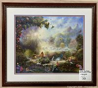 Framed lithograph full view