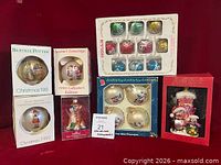 Group shot of all boxed ornaments