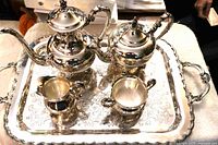 Full set arranged on tray