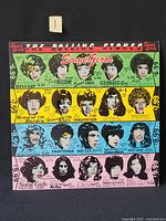 Front cover of Rolling Stones Some Girls LP showing multicolour die-cut design