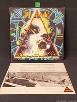 Front cover of Def Leppard Hysteria with printed inner sleeve