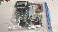 Plastic zip bag filled with numerous hockey trading cards