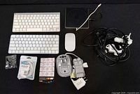 Group shot of peripherals on black surface