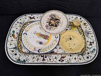 Top view showing all five ceramic pieces nested together