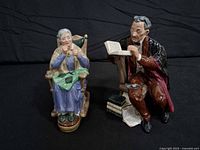 Both Royal Doulton figurines side by side