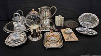 Group shot of all silver-plated items arranged together
