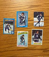 Fronts of all five Darryl Sittler Topps cards