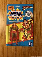 Front of sealed Superman Super Powers Collection blister card showing figure and graphics