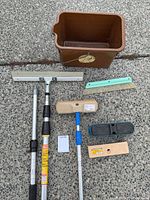 all items layout showing poles, heads, bucket