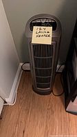 Front view of Lasko tower heater