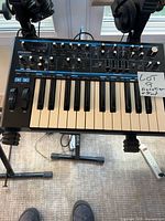 Front view of Novation Bass Station II on stand