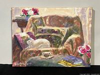 Full view of signed Beata Hasznik oil painting on canvas