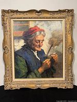 Front view of framed painting