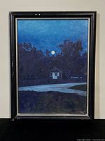 Full view of framed painting