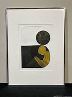 Full view of framed artwork showing mat, print and frame