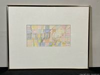 Full view of framed watercolour