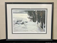 Front view of framed Robert Bateman print