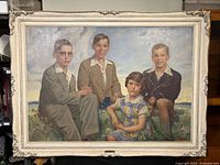 Full view of framed painting