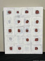 Full view of abstract oil painting on canvas