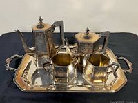 Full tea set on tray