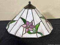 Full view of stained glass lamp shade front